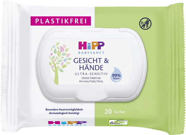 HiPP Babysanft Gesicht & Hände 20 Tücher