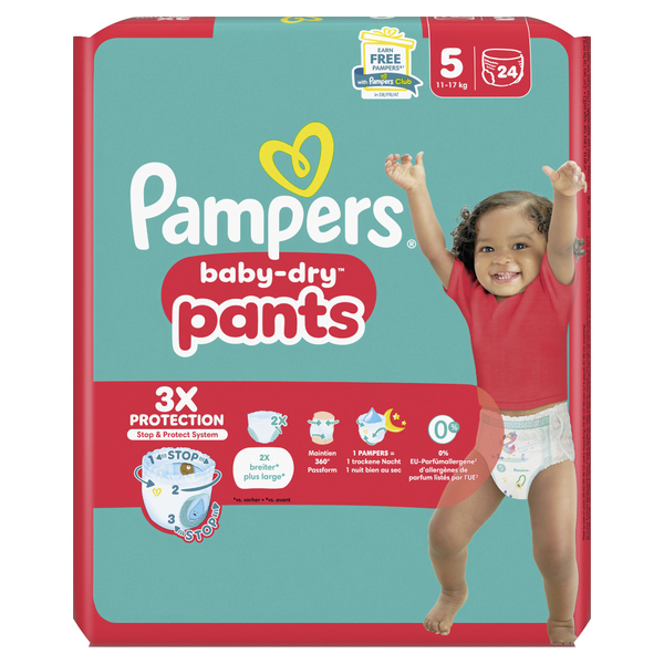 Pampers Baby Dry Pants Windeln Gr.5 Junior 24 Stück