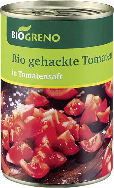 Biogreno Gehackte Tomaten in Tomatensaft 400g Biogreno Gehackte Tomaten in Tomatensaft 400g