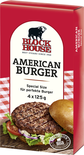 Block House American Burger 4x125g Block House American Burger 4x125g