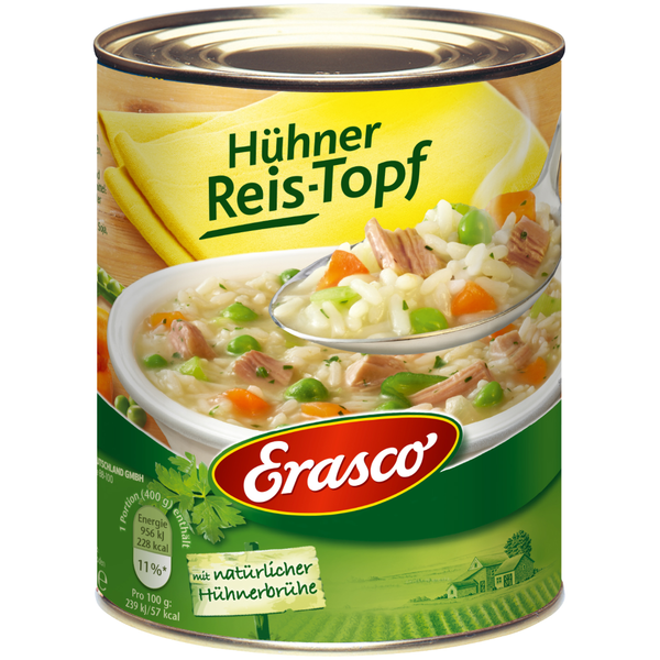 Erasco Hühner-Reistopf 800g Erasco Hühner-Reistopf 800g