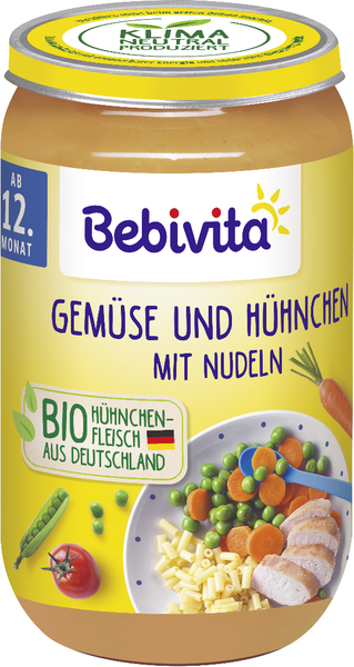 Bebivita Gemüse und Hühnchen mit Nudeln 250g