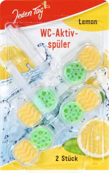 Jeden Tag WC-Aktiv Spüler Lemon 2x48g