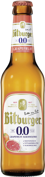 Bitburger Grapefruit Alkoholfrei 0,0% vol. 0,33l Bitburger Grapefruit Alkoholfrei 0,0% vol. 0,33l