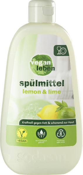 vegan leben Spülmittel Lemon & Lime 500ml