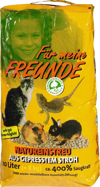 Kleintierstreu aus gepresstem Stroh 8kg/20l