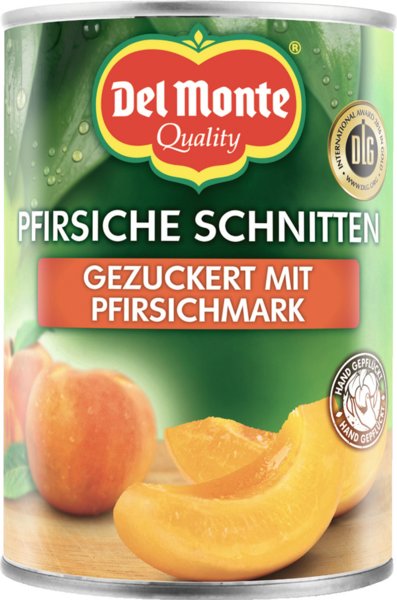 Del Monte Pfirsiche Scheiben gezuckert mit Pfirsichmark 420g Del Monte Pfirsiche Scheiben gezuckert mit Pfirsichmark 420g