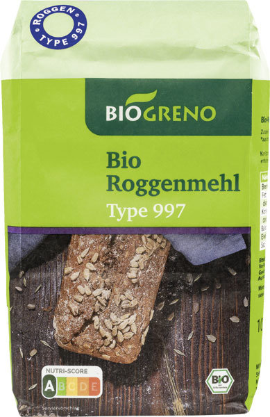 Biogreno Roggenmehl Type 997 1kg Biogreno Roggenmehl Type 997 1kg