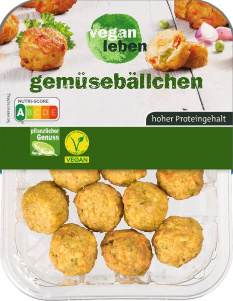 vegan leben Gemüsebällchen 180g