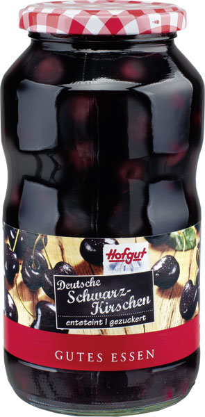 Hofgut Deutsche Schwarzkirschen gezuckert 720ml