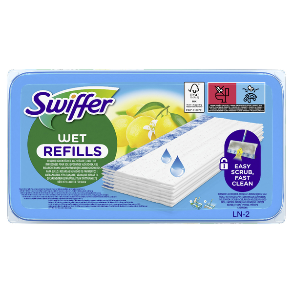 Swiffer Wischtücher nass Citrus Fresh Nachfüllpackung 12 Stück