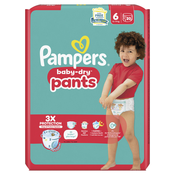 Pampers Baby Dry Pants Windeln Gr.6 Extra Large 20 Stück