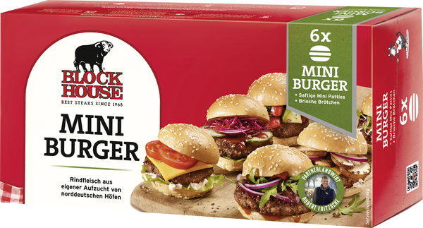 Block House Mini Burger 6 Stück 510g Block House Mini Burger 6 Stück 510g