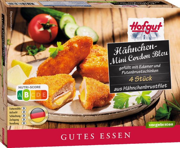 Hofgut Hähnchen Mini Cordon Bleu 4 Stück 400g Hofgut Hähnchen Mini Cordon Bleu 4 Stück 400g