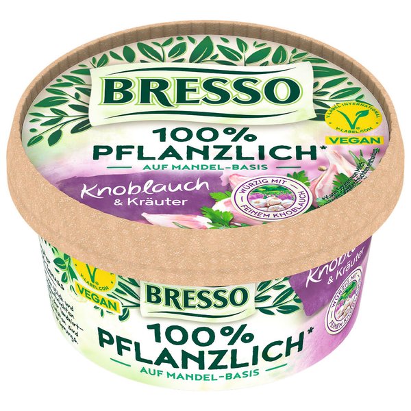 Bresso 100% Pflanzlich Knoblauch & Kräuter 140g