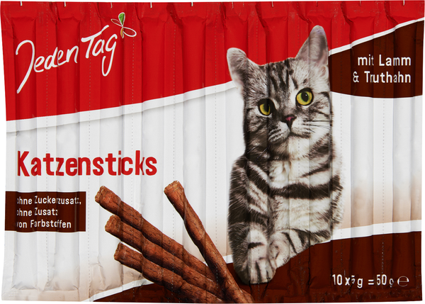Jeden Tag Katzensticks Lamm & Truthahn 10x5g Jeden Tag Katzensticks Lamm & Truthahn 10x5g