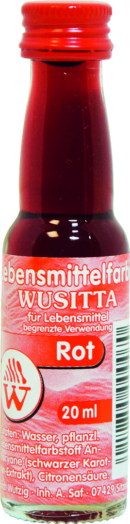 Wusitta Lebensmittelfarbe Rot 20ml