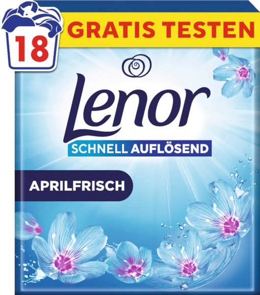 Lenor Vollwaschmittel Pulver Aprilfrisch 0,9kg 18 Waschladungen