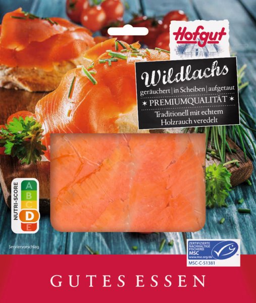 Hofgut Wildlachs geräuchert 100g