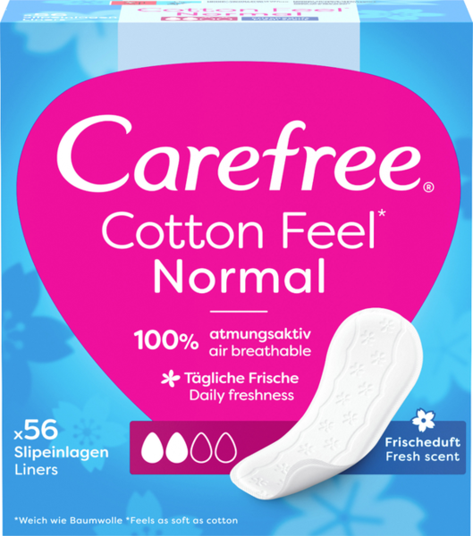 Carefree Slipeinlagen Cotton Feel Normal mit Frischeduft 56 Stück Carefree Slipeinlagen Cotton Feel Normal mit Frischeduft 56 Stück