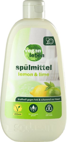 vegan leben Spülmittel Lemon & Lime 500ml