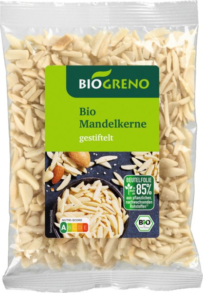 Biogreno Mandelkerne gestiftelt 100g