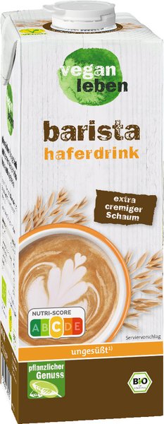 vegan leben Bio Barista Haferdrink 1l