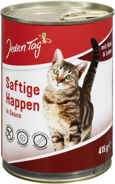 Jeden Tag Saftige Happen in Sauce mit Rind & Leber 415g