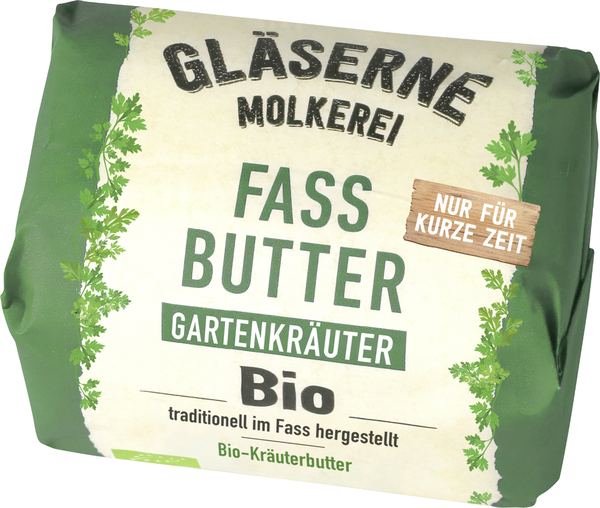 Gläserne Molkerei Bio Fassbutter Gartenkräuter 250g