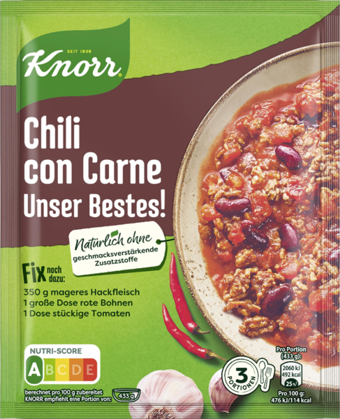 Knorr Fix Chili con Carne Unser Bestes! 49g Knorr Fix Chili con Carne Unser Bestes! 49g