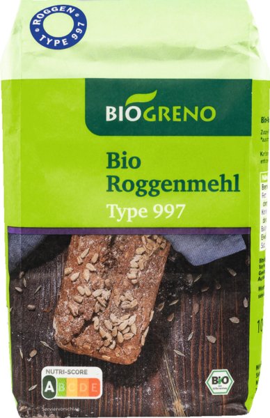 Biogreno Roggenmehl Type 997 1kg