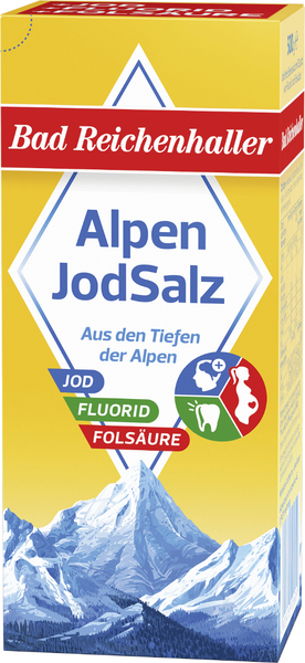 Bad Reichenhaller AlpenJodSalz + Fluorid + Folsäure 500g