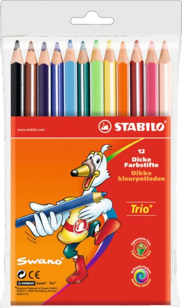 Stabilo Trio Dicke Farbstifte 12 Stück
