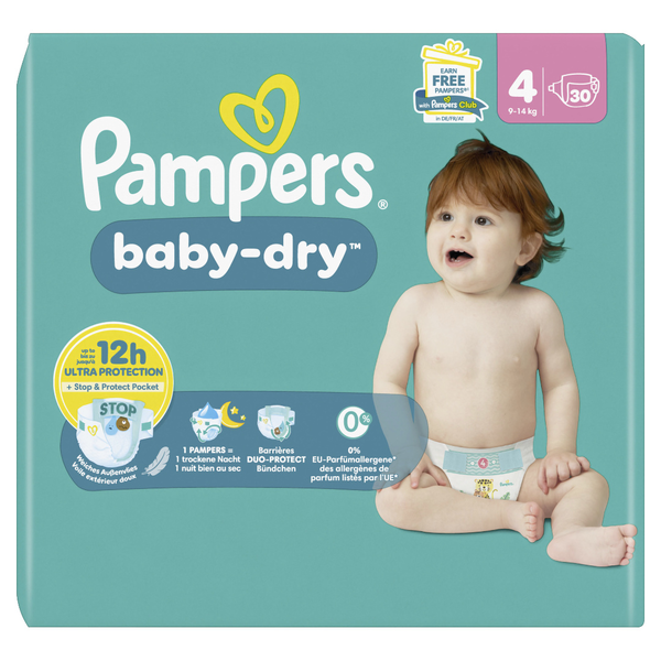 Pampers Baby Dry Windeln Gr.4 Maxi 30 Stück