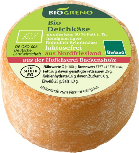 Biogreno Deichkäse 50% Fett i. Tr. Biogreno Deichkäse 50% Fett i. Tr.