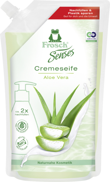 Frosch Senses Cremeseife Aloe Vera Nachfüllbeutel 500ml