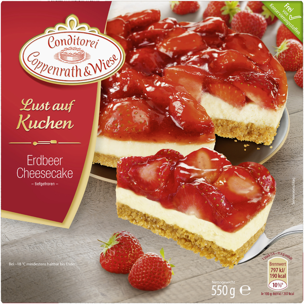 Conditorei Coppenrath & Wiese Lust auf Kuchen Erdbeer-Cheesecake 550g Conditorei Coppenrath & Wiese Lust auf Kuchen Erdbeer-Cheesecake 550g