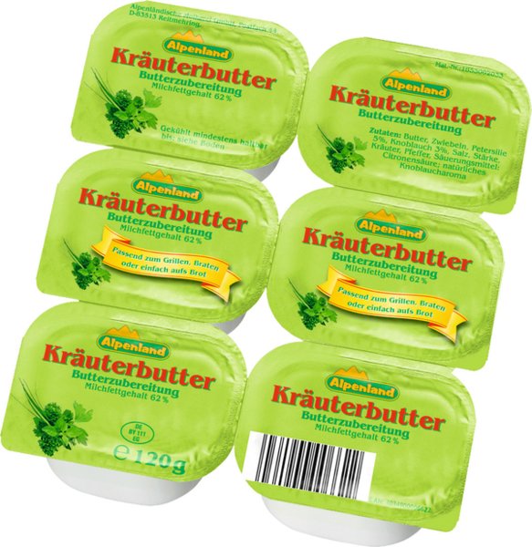 Alpenland Kräuterbutter 6x20g Alpenland Kräuterbutter 6x20g