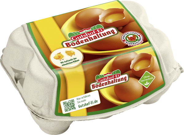 Gutshof Eier Bodenhaltung Größe L 6 Stück Gutshof Eier Bodenhaltung Größe L 6 Stück