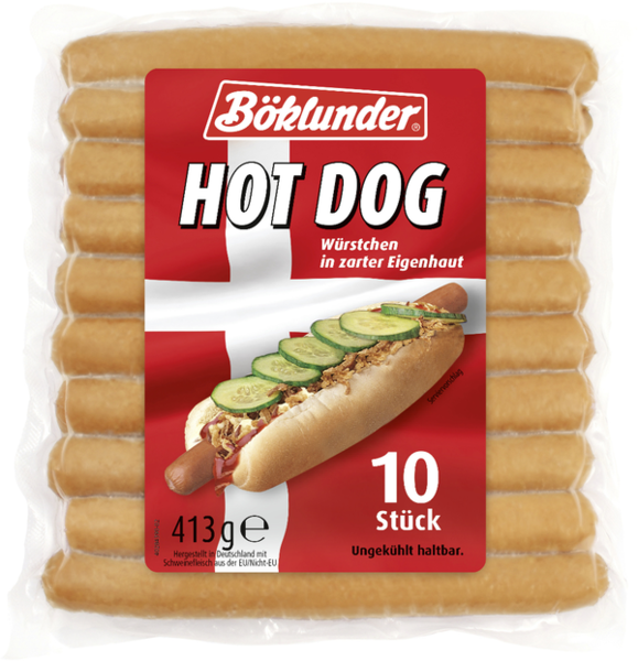 Böklunder Hot Dog Würstchen 10 Stück 413g