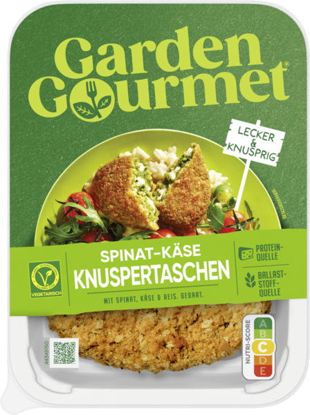 Garden Gourmet Spinat-Käse Knuspertaschen 180g Garden Gourmet Spinat-Käse Knuspertaschen 180g
