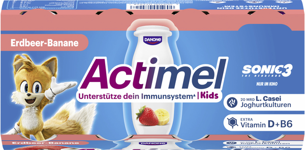 Actimel Kids Joghurt Drink Erdbeer-Banane 8x100g