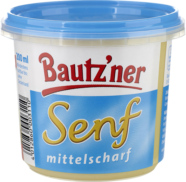 Bautz'ner Senf mittelscharf 200ml