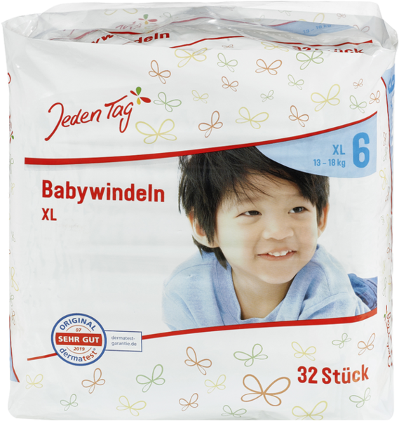 Jeden Tag Babywindeln XL Gr.6 32 Stück Jeden Tag Babywindeln XL Gr.6 32 Stück