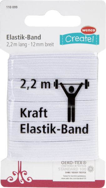 Gummilitze breit 12mm 2,2m