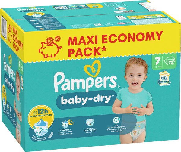 Pampers Baby Dry Windeln Gr.7 Extra Large 72 Stück