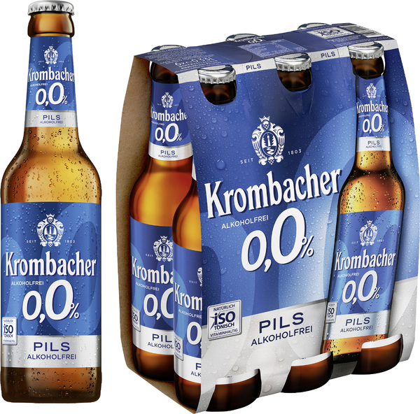 Krombacher Pils Alkoholfrei 0,0% 6/0,33l Krombacher Pils Alkoholfrei 0,0% 6/0,33l