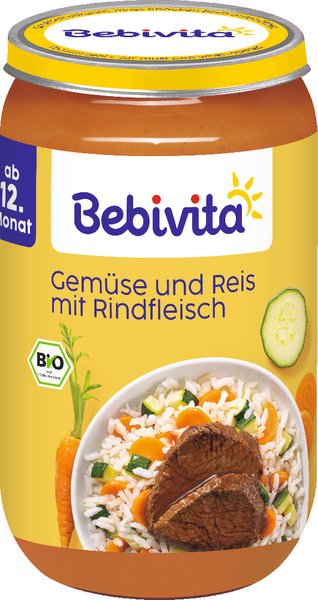 Bebivita Gemüse-Reis mit Rindfleisch 250g
