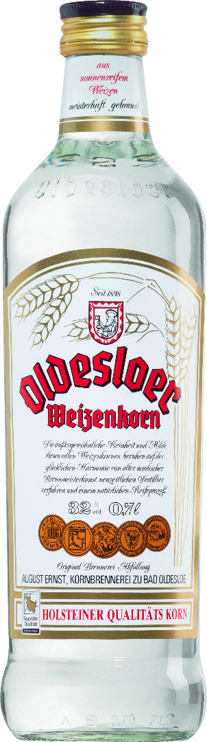 Oldesloer Weizenkorn 32% vol. 0,7l Oldesloer Weizenkorn 32% vol. 0,7l