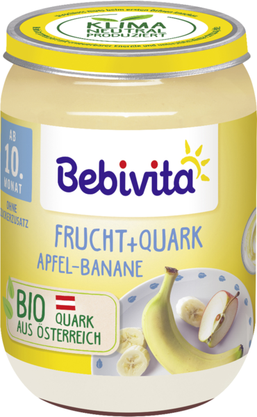 Bebivita Frucht + Quark Apfel-Banane 190g Bebivita Frucht + Quark Apfel-Banane 190g